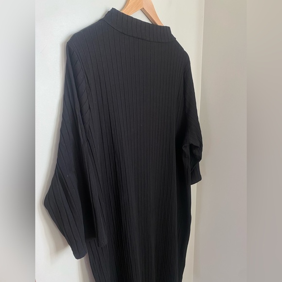 Eileen Fisher Washable Stretch Rib Funnel Neck Dress Easy Fit Knee Length Siz 3X - Picture 6 of 9